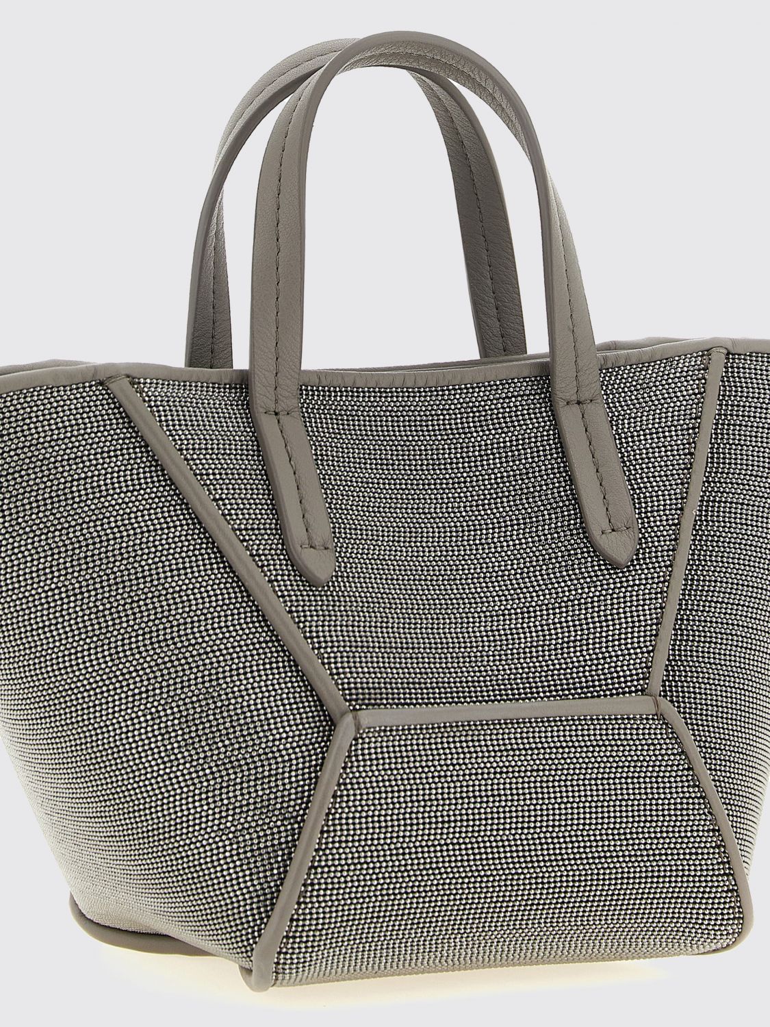 bc duo suede calfskin mini handbag with monili