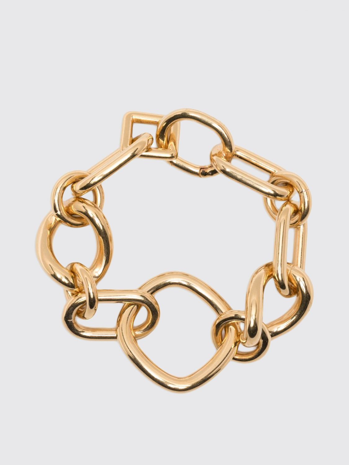 gourmette chain bracelet in gold-tone brass with lobster clasp