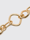 gourmette chain bracelet in gold-tone brass with lobster clasp