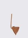 zipped keyring coin purse in smooth lambskin with printed logo