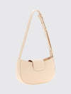 mini calfskin leather shoulder bag with gancini logo