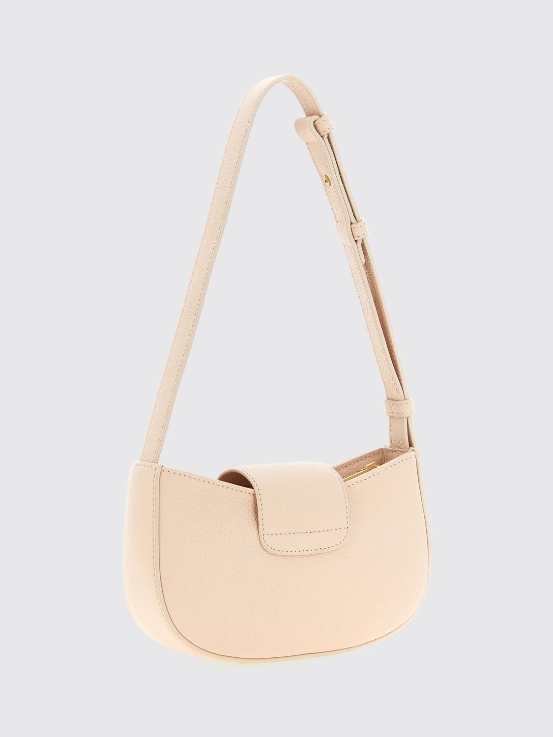mini calfskin leather shoulder bag with gancini logo