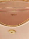mini calfskin leather shoulder bag with gancini logo