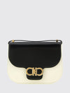 mini north-south bicolour leather crossbody bag