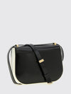 mini north-south bicolour leather crossbody bag