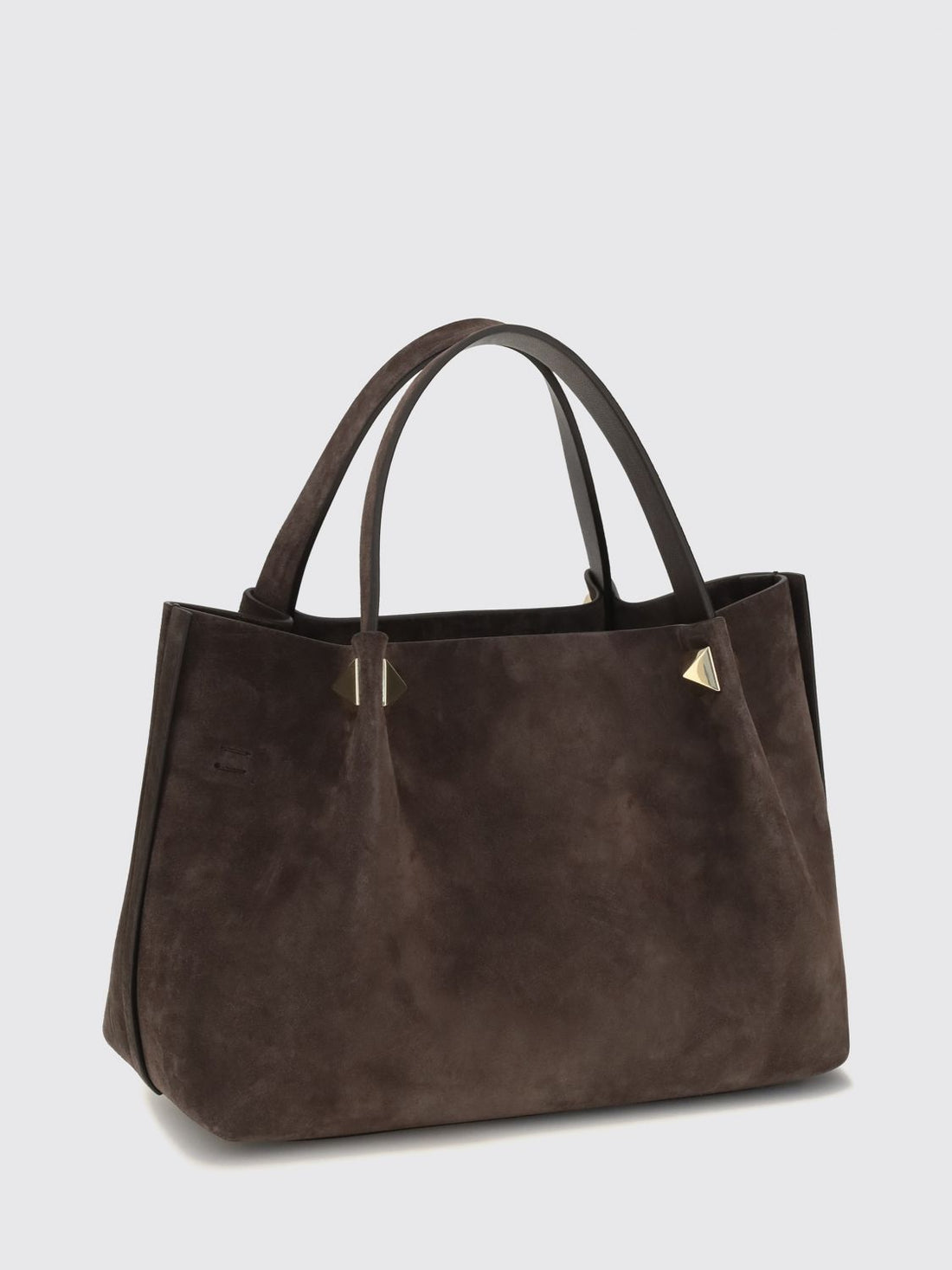 VALENTINO GARAVANI OS suede handbag with vlogo and studs
