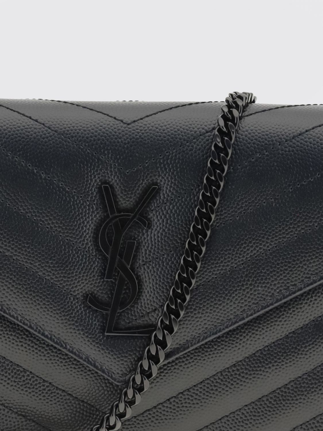 cassandre mini quilted grain de poudre leather wallet on chain