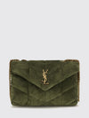 puffer quilted calfskin leather mini bag with ysl logo