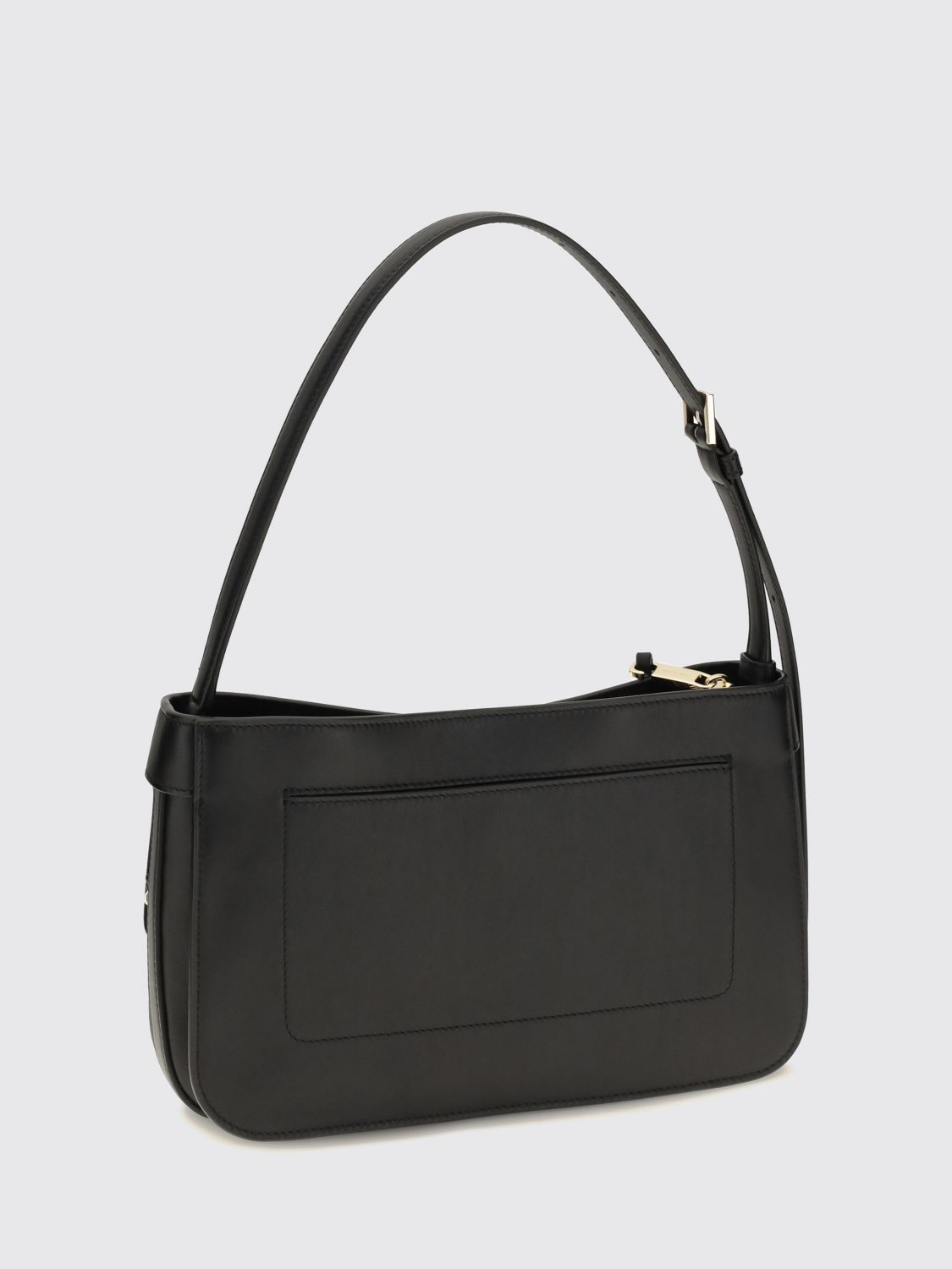 mini calfskin leather shoulder bag with gancini clasp