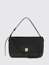 small calfskin leather shoulder bag with gancini logo