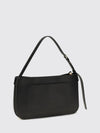 small calfskin leather shoulder bag with gancini logo