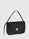 small calfskin leather shoulder bag with gancini logo