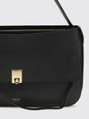 small calfskin leather shoulder bag with gancini logo