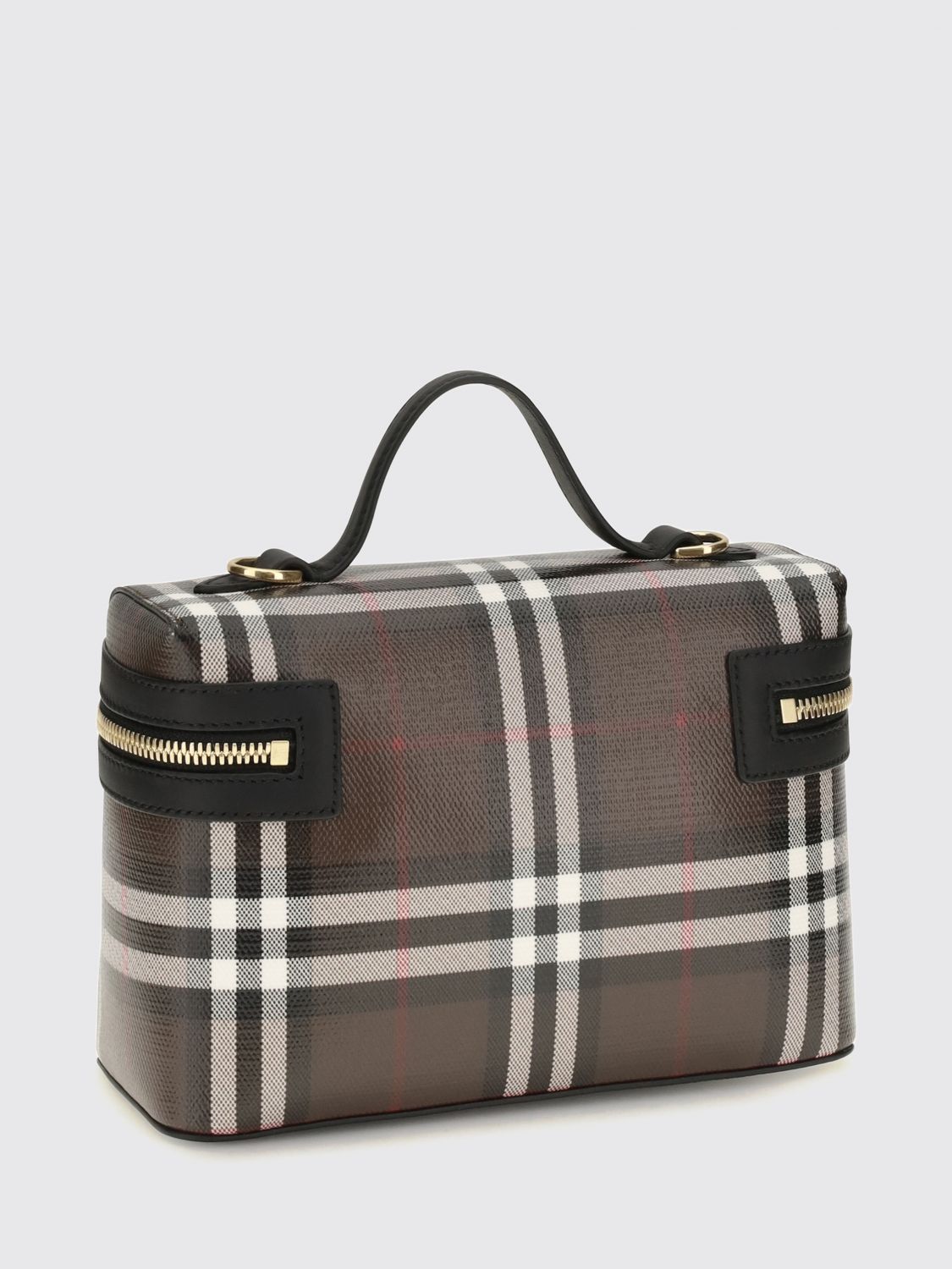 vanity mini handbag in vintage check canvas with a removable strap