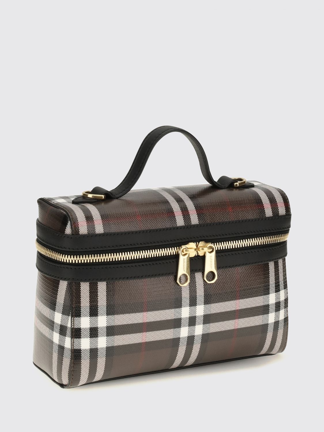 vanity mini handbag in vintage check canvas with a removable strap