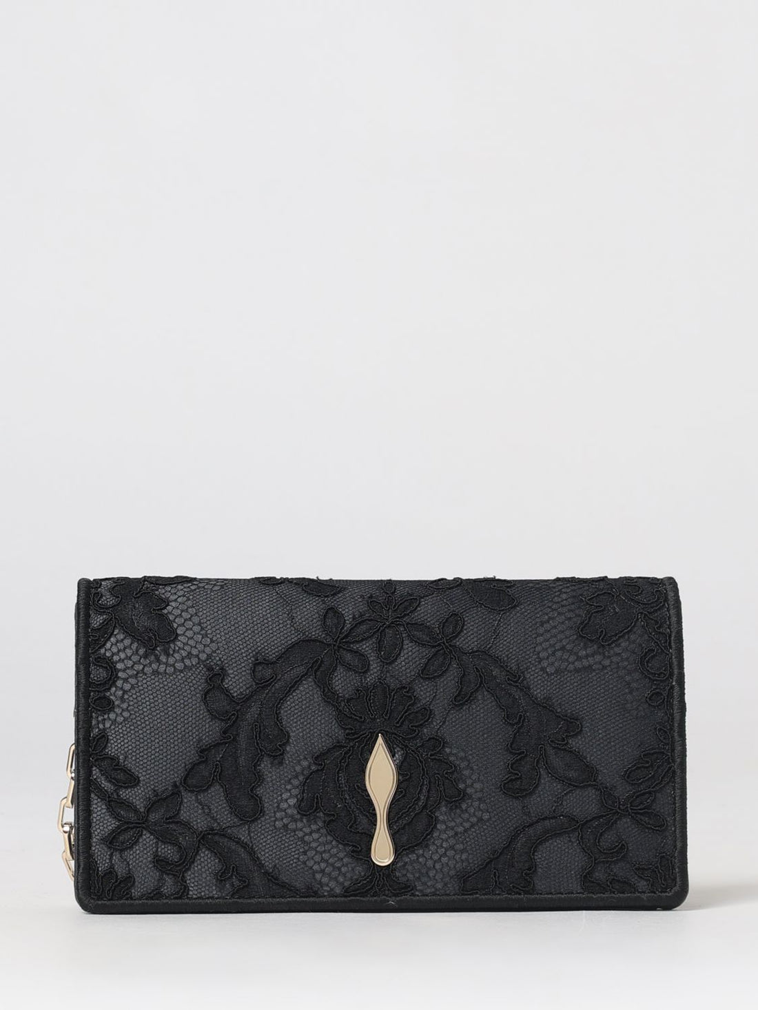 CHRISTIAN LOUBOUTIN OS bettina embroidered lace mini bag with chain strap