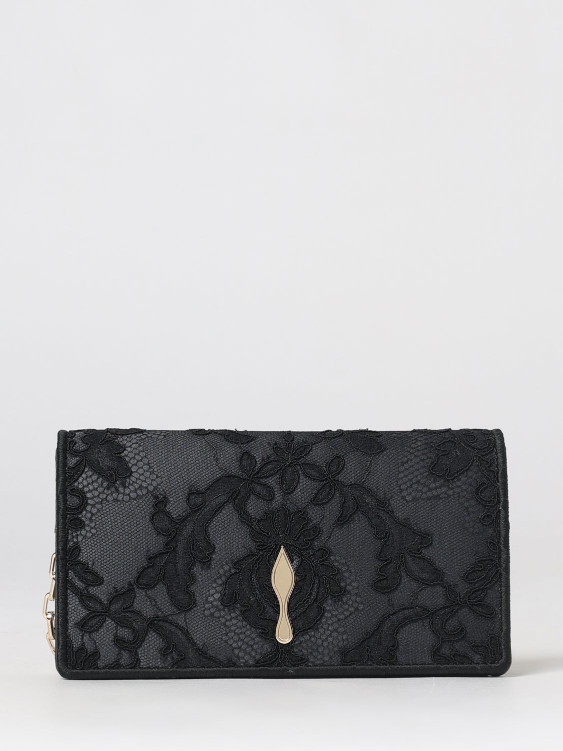bettina embroidered lace mini bag with chain strap