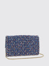 rockstud spike tweed mini handbag with embroidery