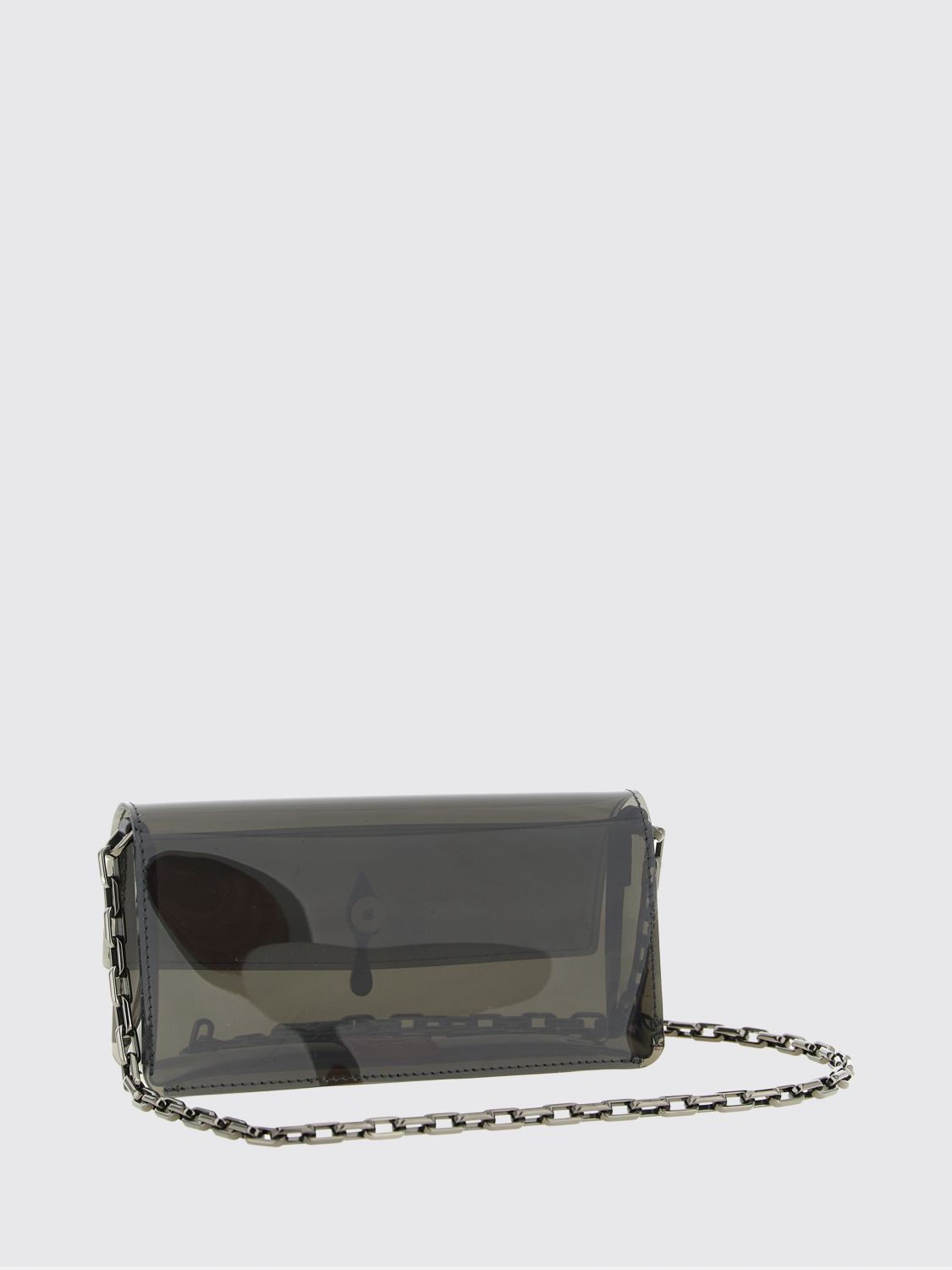 bettina pvc mini crossbody bag with metallic logo