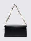 horsebit ristretto smooth leather shoulder bag with metal mesh handle