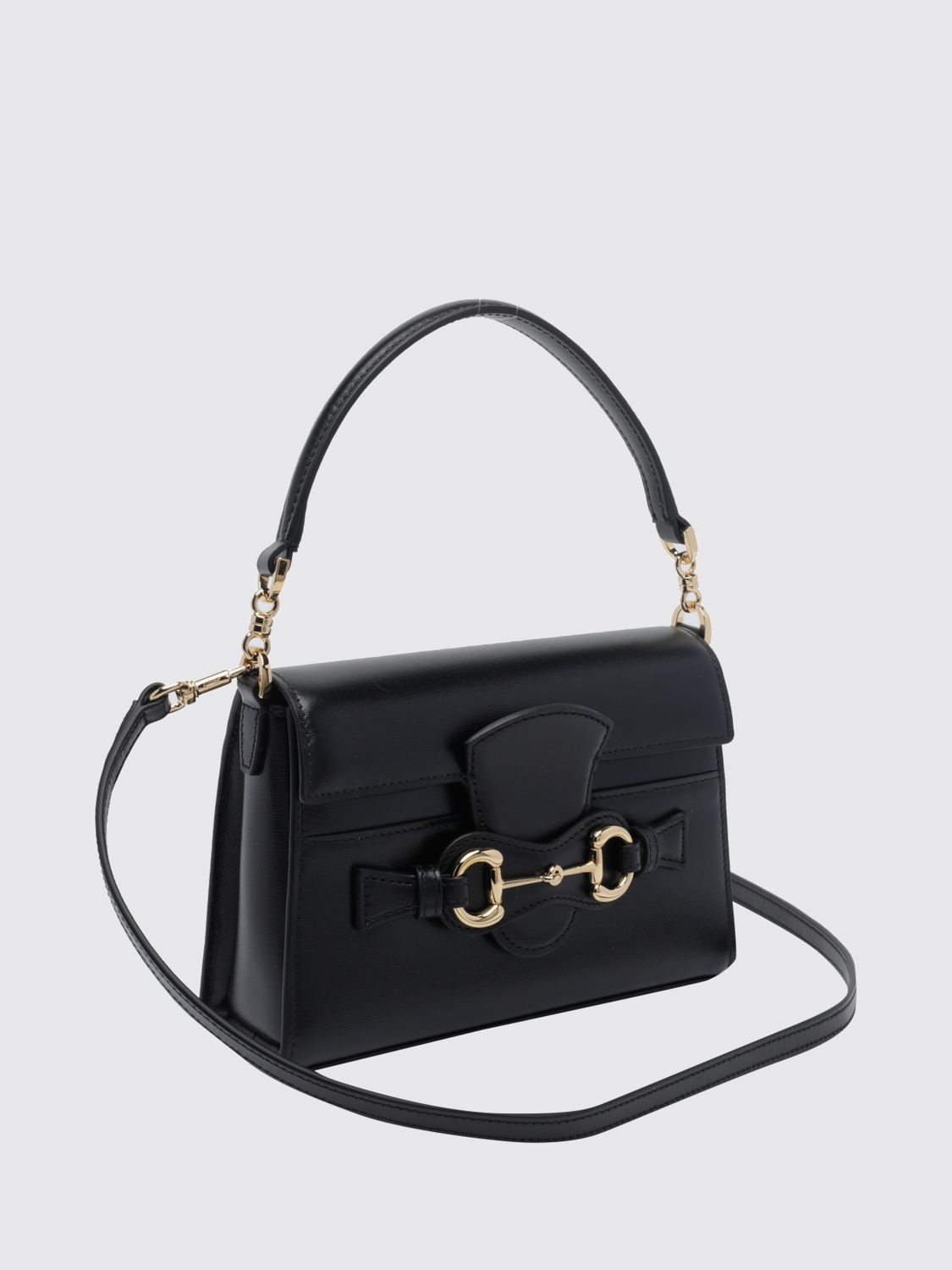 horsebit duomo smooth calf leather mini handbag with logo detail