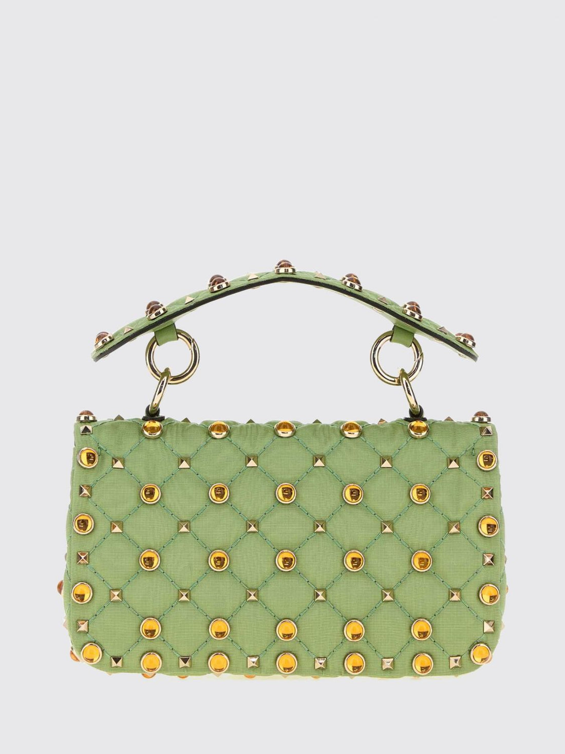 VALENTINO GARAVANI OS rockstud quilted twill mini bag with studs