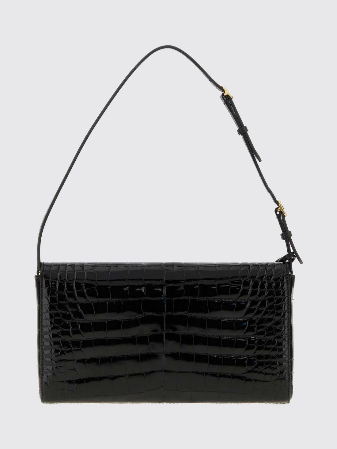VALENTINO GARAVANI OS devain alligator leather shoulder bag with vlogo signature