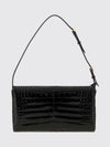 devain alligator leather shoulder bag with vlogo signature