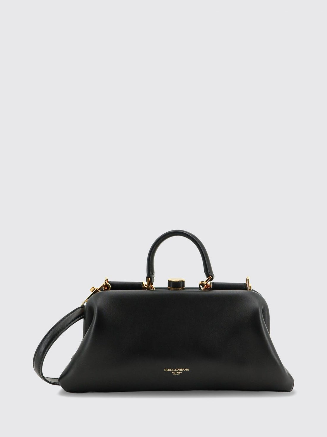 DOLCE &amp; GABBANA OS grandma nappa leather handbag with tubular handle