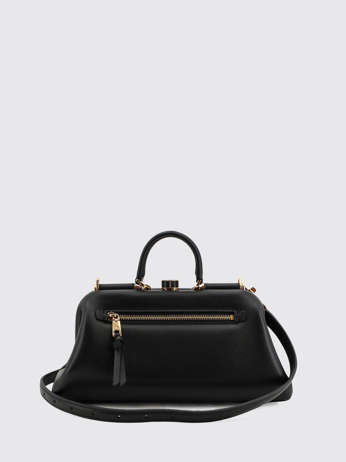 grandma nappa leather handbag with tubular handle