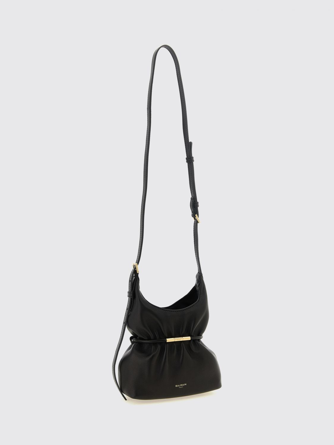 sphynx ruched lambskin mini bag with adjustable handle