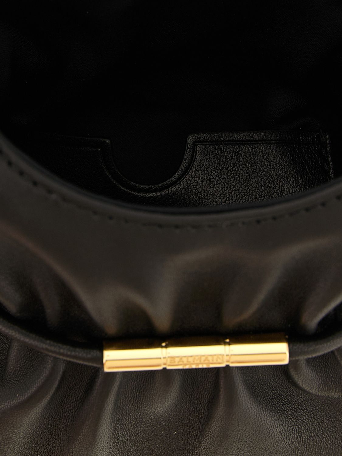 sphynx ruched lambskin mini bag with adjustable handle