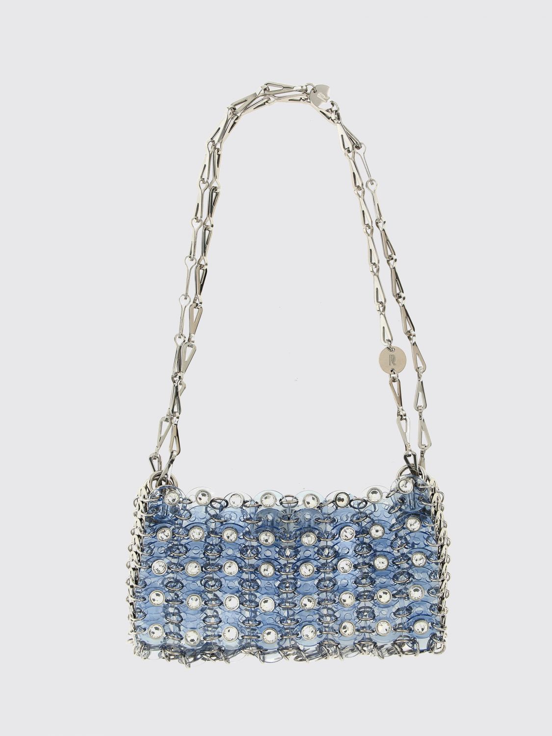 1969 nano shoulder bag in resin and metal mesh