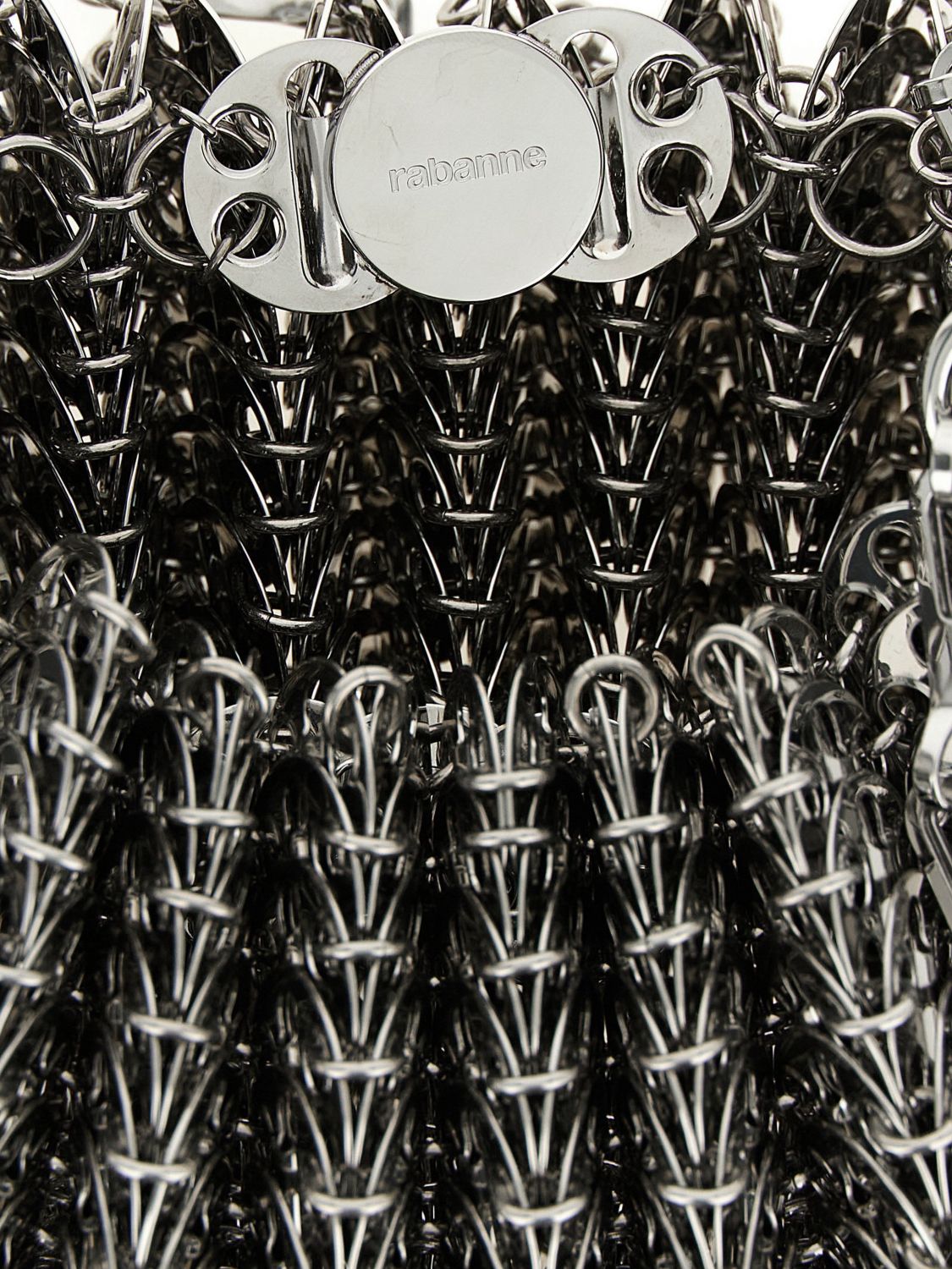 iconic chain 1969 bag in steel metal mesh with magnetic closure