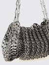 iconic chain 1969 bag in steel metal mesh with magnetic closure