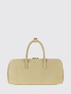 delta handbag in nubuck with double handle and logo charm