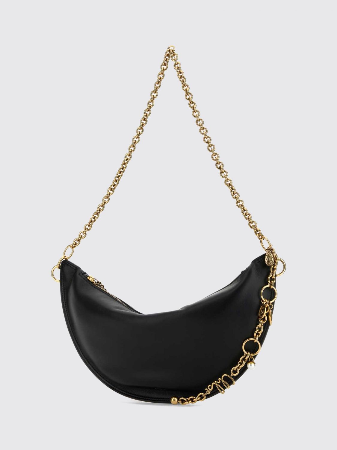 chloé icons hobo bag in lambskin with metal mesh handle