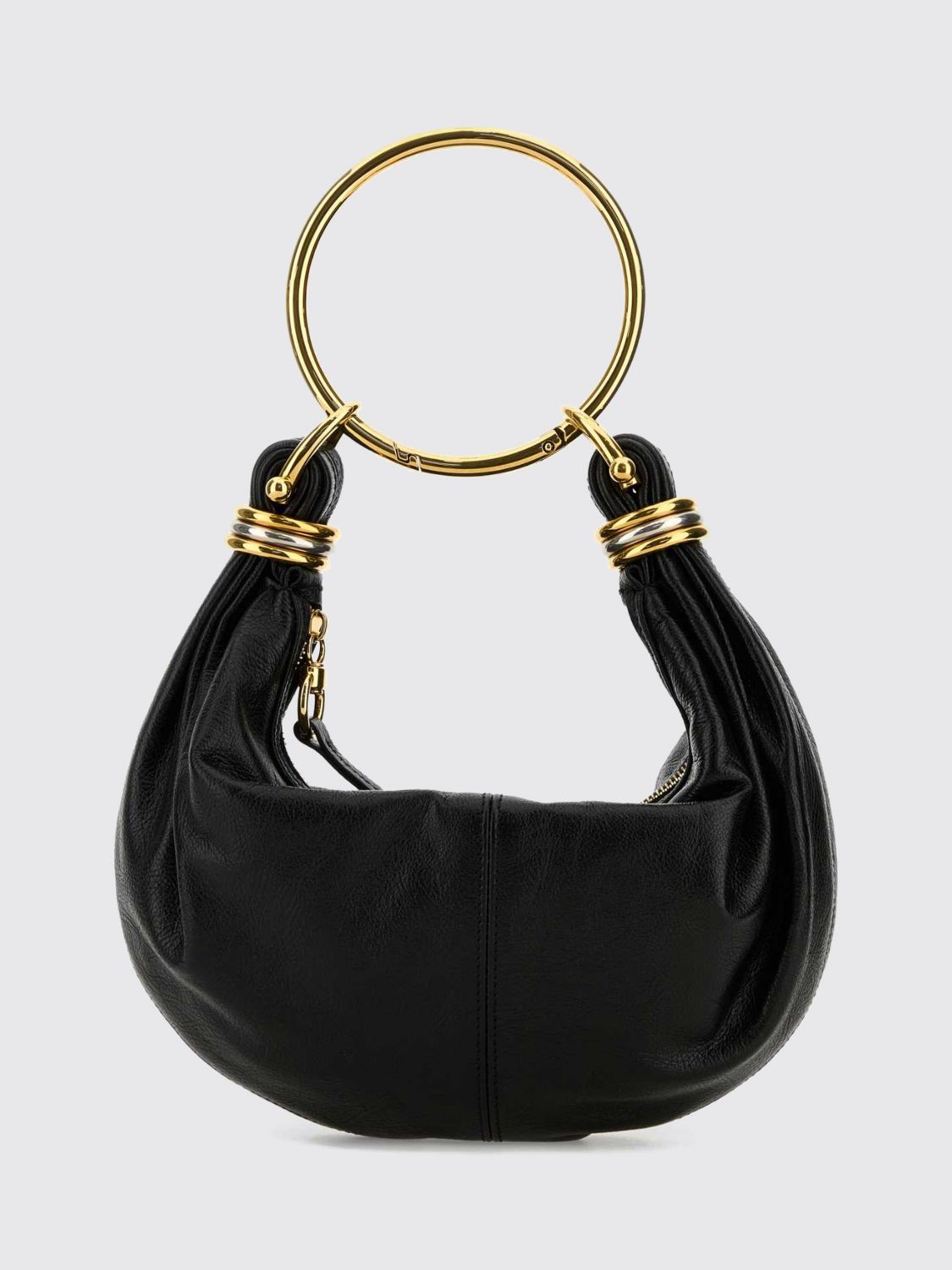 chloé bracelet smooth calfskin leather handbag with metallic handle