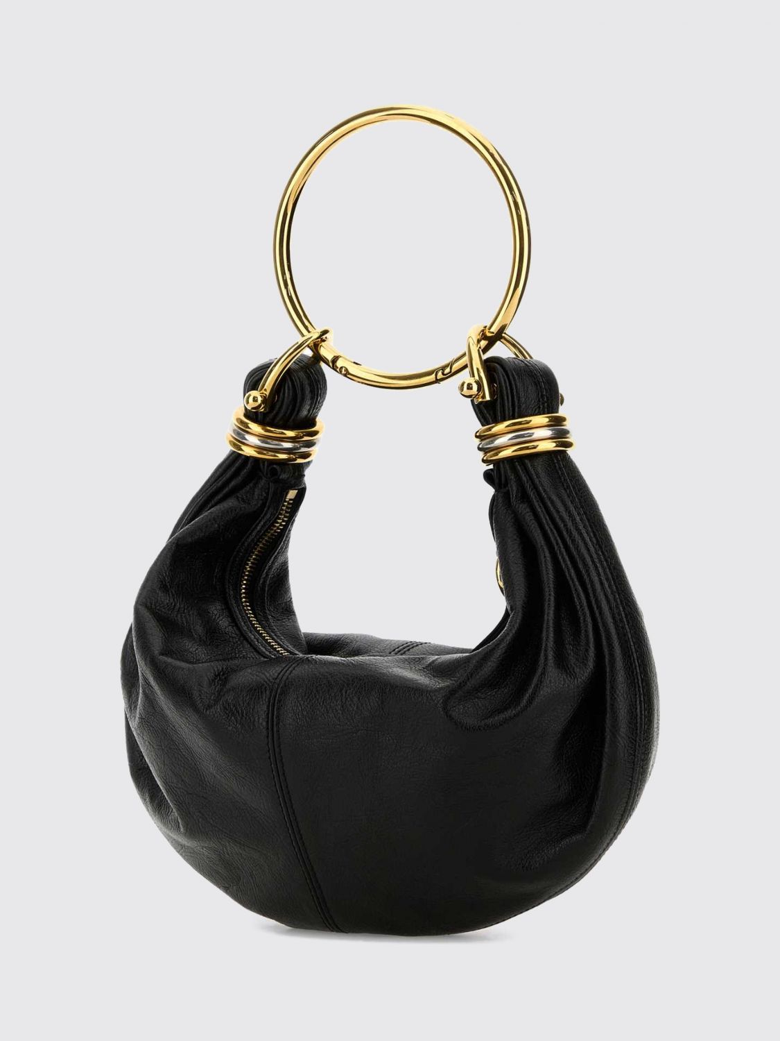 chloé bracelet smooth calfskin leather handbag with metallic handle