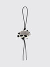 raccoon keychain in raccoon shape in wool felt and calfskin