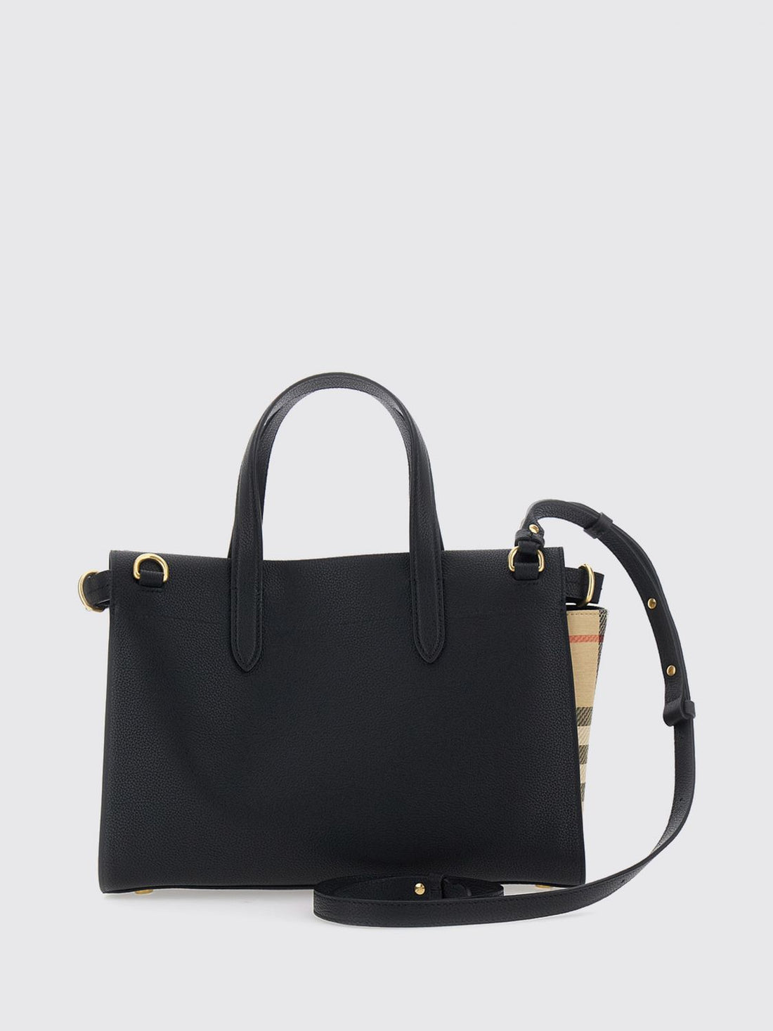 BURBERRY OS small cotswolds calfskin leather tote bag with ekd logo