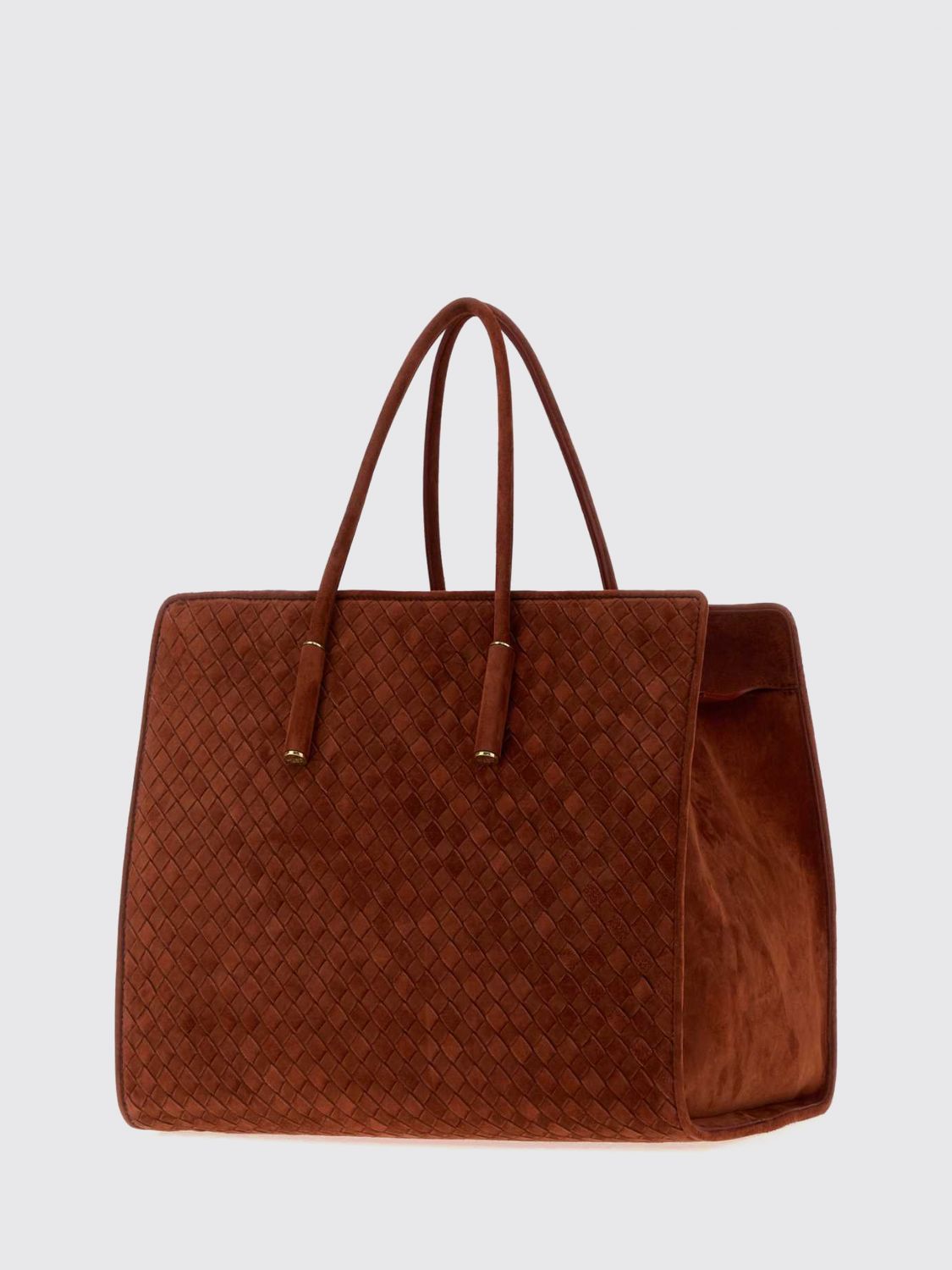 barbara woven suede leather shoulder bag