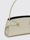 hug east-west leather shoulder bag with gancini buckle