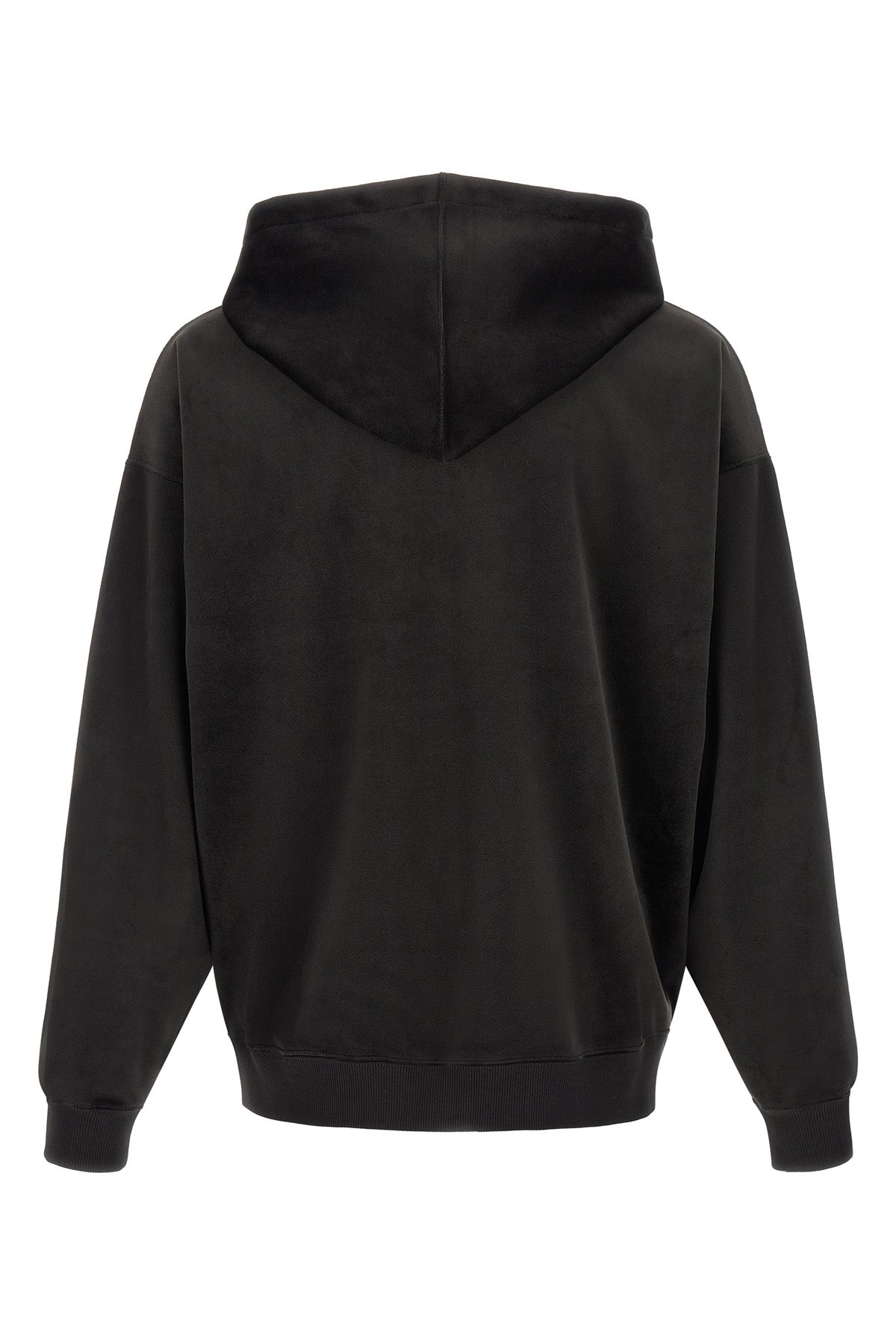 the black velvet zip y-3 hoodie