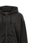the black velvet zip y-3 hoodie