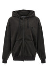 the black velvet zip y-3 hoodie
