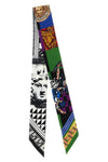 the versace bandeaux ribbon in pure silk twill stands out for its elongated silh