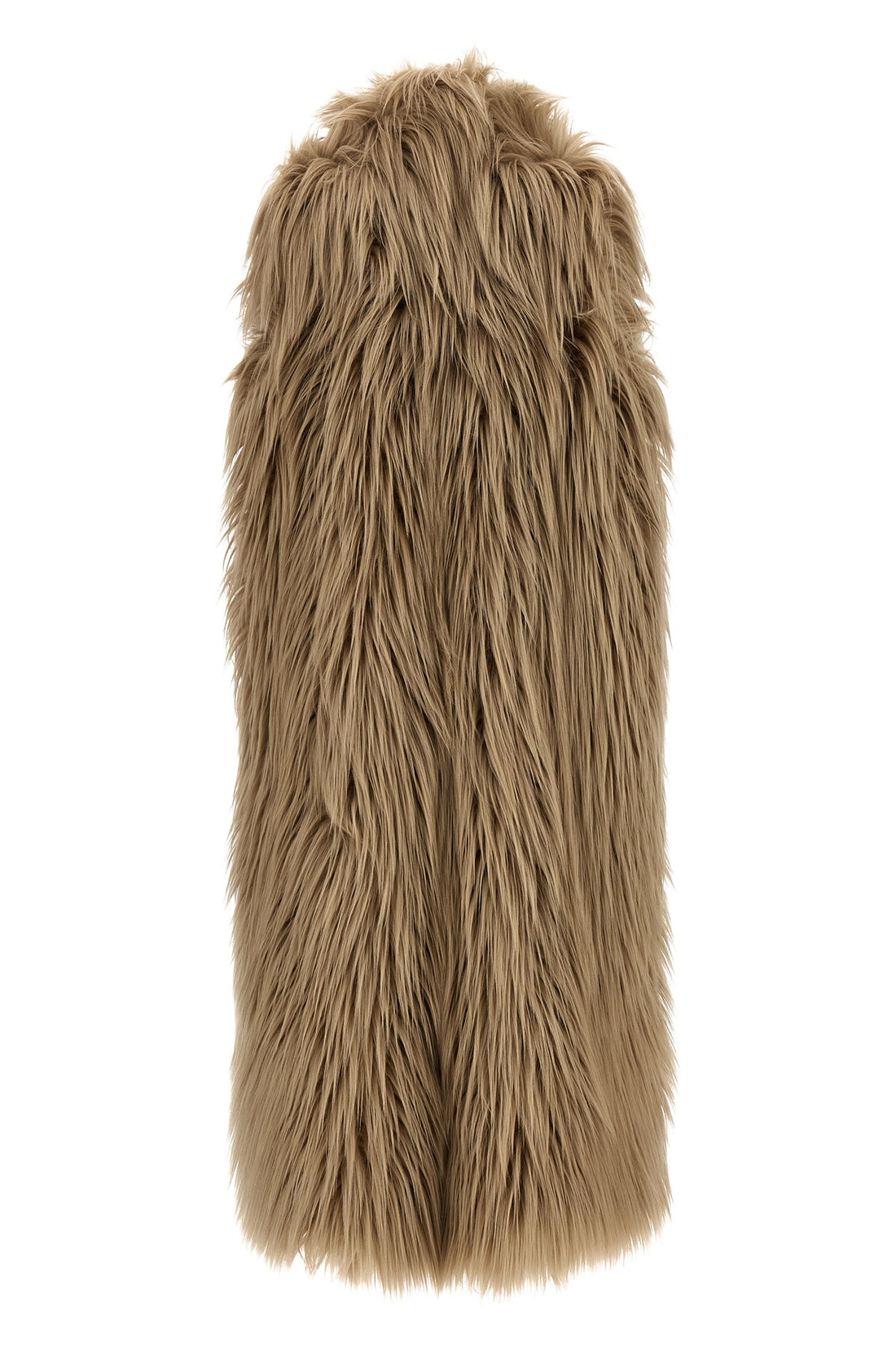 B&amp;B COUTURE 38 ice long vest in long-haired faux fur