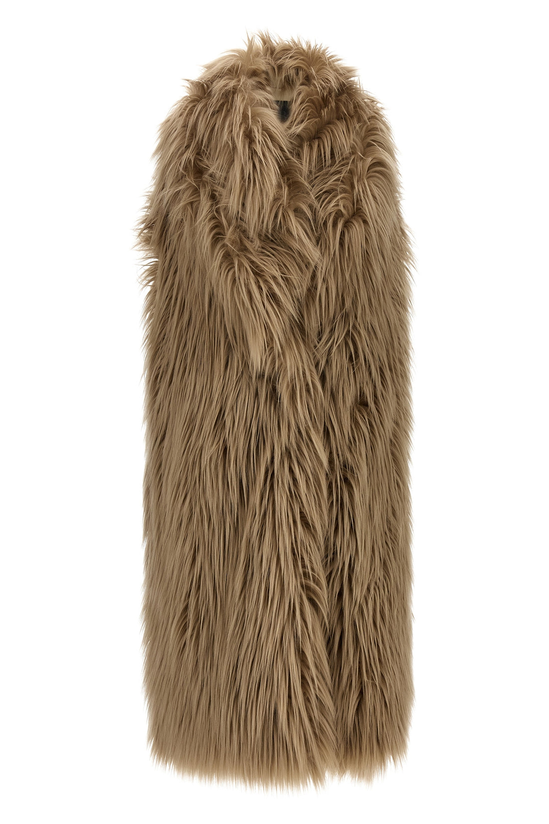 B&amp;B COUTURE 38 ice long vest in long-haired faux fur