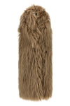 ice long vest in long-haired faux fur